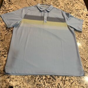 Walter Hagen Light Blue Polo with Patterned Chest